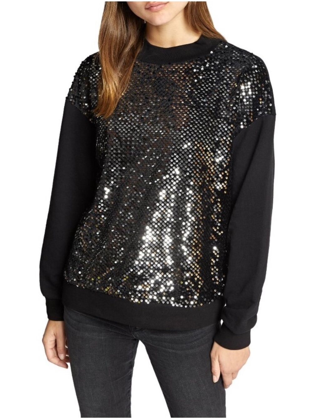 Sanctuary Last Dance velvet sequin pullover